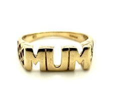 9ct Gold Mum Ring Yellow Gold