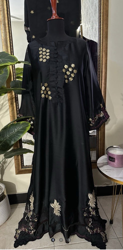 100 silk black floral - 100%,