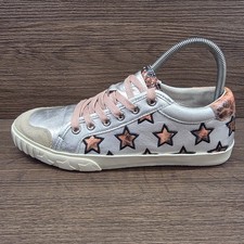 Ash Majestic Silver Pink Star Trainers Suede Leather Shoes Size UK 6 Rare EU 39
