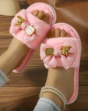 Pink Bow Bear Soft Plush