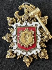 Vintage Red Gold tone Enamel
