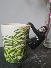 Gorilla shaped handle ceramic mug