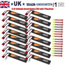 3S 11.1V 1400mAh 30C LiPo Rechargeable Airsoft Hobby Battery Mini Tamiya Cable