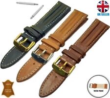 ITALIAN LEATHER HANDMADE WATCH STRAP BAND BLACK BROWN TAN 16-18-20-22-24MM