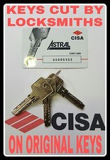GENUINE CISA ASTRAL KEY CUT TO