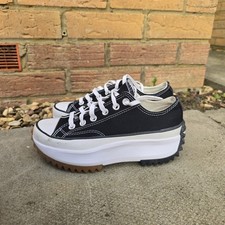 Converse Trainers Womens Uk Size 4 Black Run Star Hike Low Top Platform Comfort