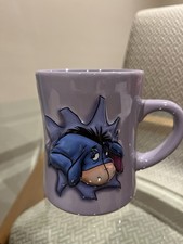 Disney Store Purple 3D Eeyore Head & Bottom Purple Mug Winnie The Pooh