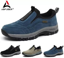 Shoes Mens Casual Slip On Loafers Outdoor Walking Sneakers Suede Hiking Trainers