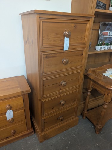 Solid pine chest drawers - chest,