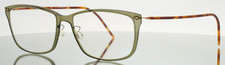 LINDBERG NOW 6504 K25 Green Tortoise Unisex Rectangle Eyeglasses 53-16-150 B:48