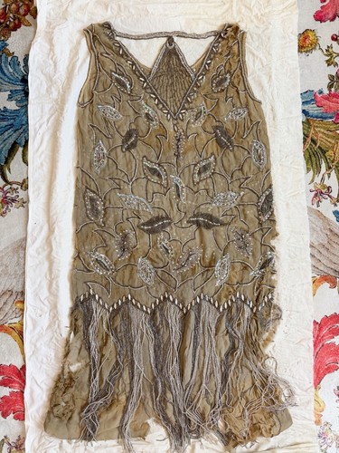 Antique 1920s beaded flapper - beaded,