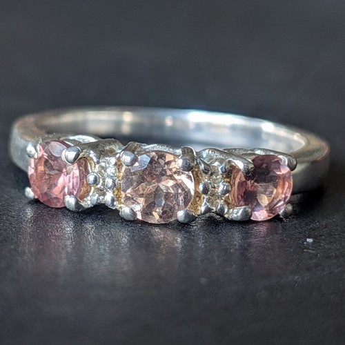 Sterling silver morganite pink