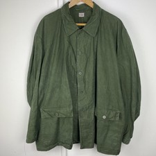Swedish Military Army Utility Green Twill Olive Jacket 1970/80s
