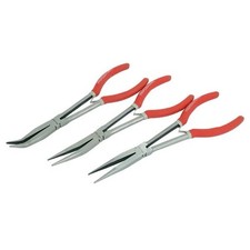 3pc Extra Long Nose Pliers Set Straight Bent Nose Mole Grips Pliers 11"-1456