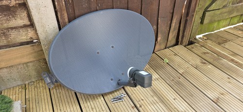Sky satellite dish with pole - sky,