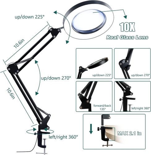 10x magnifier lamp - 10x, with