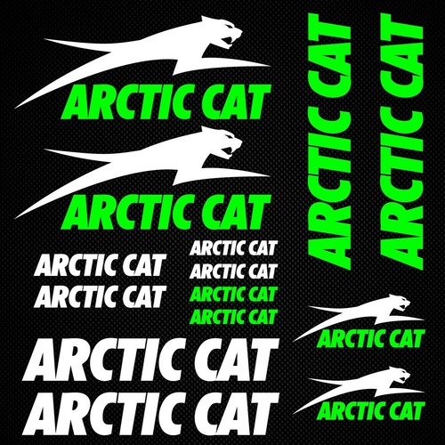 Arctic cat neon sticker quad - cat,