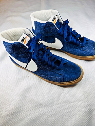 Nike blue white - nike, mid