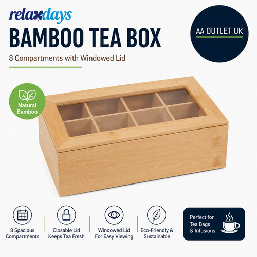 Relaxdays bamboo tea box - relaxdays,