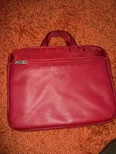 antler red leather laptop