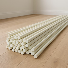 10 X 1M FIBREGLASS ROMAN BLIND RODS 4MM HIGH QUALITY STRONG RODS WITH END CAPS