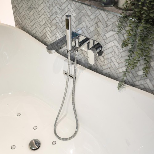 Wall mounted bath mixer tap - wall,