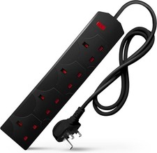 Black Electric Extension Lead