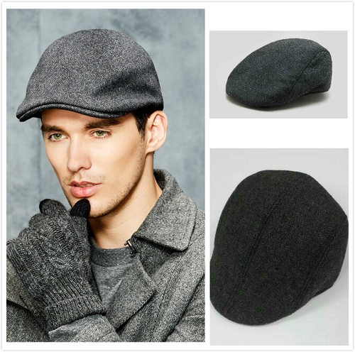 Mens flat cap - flat, tweed