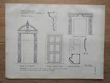 Ravenscourt Park, Woodwork Detail, Hammersmith, London - Antique Print - 1915