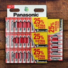 40 x AA NEW PANASONIC GENUINE INDUSTRIAL CARBON ZINC BATTERIES R6 LONG EXPIRY UK