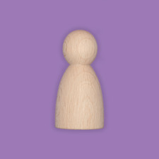 6cm Rounded Body Wooden Peg