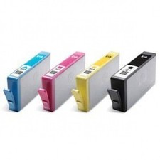   4 CHIPPED INK CARTRIDGES FOR