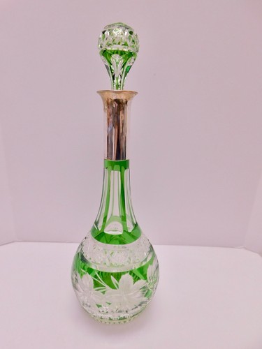 Vintage green glass cut - vintage,