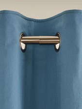 Next Cotton Blackout Thermal Eyelet Curtains DARK TEAL ,  W168 CM Drop 183 CM