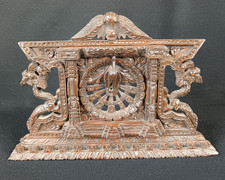Carved Hardwood Cartouche Frieze Freestanding Black Forest