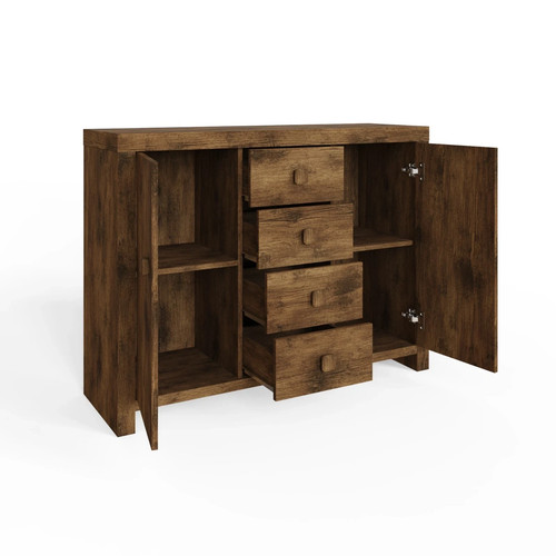 Dark mango wood finish large - mango,