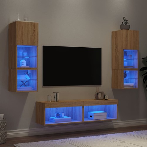 Piece wall units with led - 6,