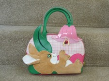 NEW Irregular Choice Garden Unwind pink green bunny flower small bag