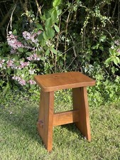 Vintage Mid-Century 1950s Sculptural Wooden Milking Stool, Heavy