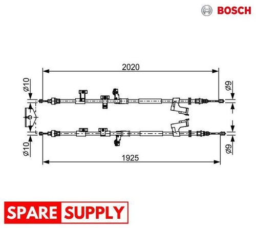Cable parking brake - brake, ford