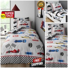 Kids Racing Car Duvet Cover