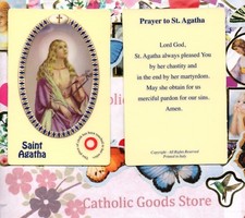 Saint St. Agatha with Prayer