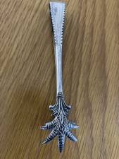 Antique Silver Claw Ice Tongs 