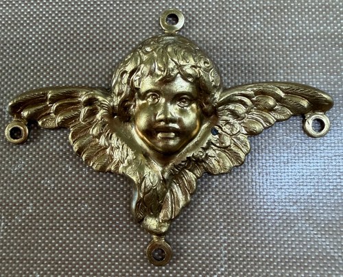 Vintage brass cherub - vintage, angel