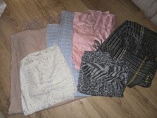 Ladies Large Scarves Shawls Wraps Job Lot Bundle X 6