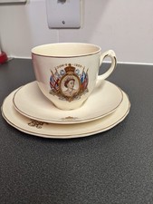 QUEEN ELIZABETH II CORONATION CUP, SAUCER & SIDE PLATE~ JUNE 2ND 1953 
