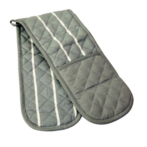 Striped double oven gloves - striped,