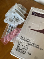 White telescopic shower organiser unit