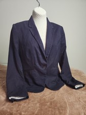 H&M Navy Blue Blazer White Dot