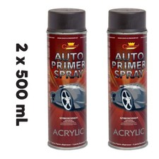 2 x Black Primer Car Van Bike